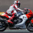 Rainey rides Y-AMT equipped Yamaha XSR900 GP