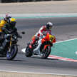 Rainey rides Y-AMT equipped Yamaha XSR900 GP