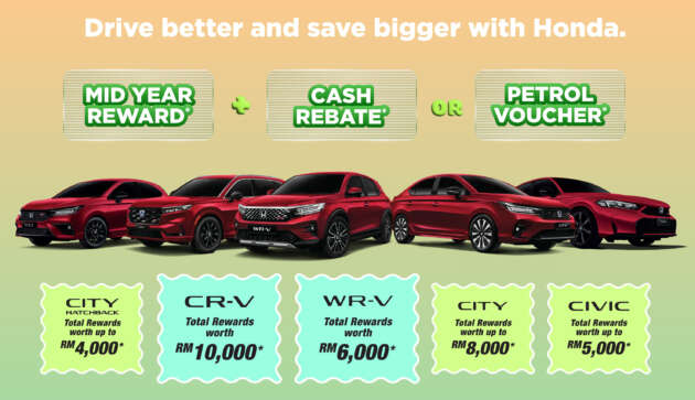 Honda Malaysia July 2025 promo – CR-V up to RM10k off, City RM8k, WR-V RM6k; Civic FL RM5k discount