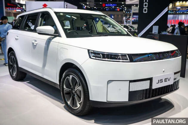 Jaecoo J5 EV dilancarkan di Thailand – CBU, bateri 58.9 kWh, 400 km WLTP, 211 PS/288 Nm, RM71k-78k