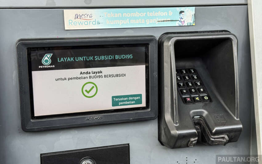 Budi95: Pump displays price based on RM2.60 – see Petronas, Shell, BHPetrol, Petron, Caltex receipts here 1976473