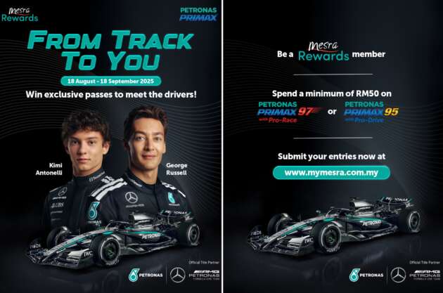 Petronas ‘From Track To You’ – stand a chance to chat virtually with George Russell, or meet Kimi Antonelli!