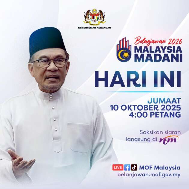 Budget 2026 to be tabled by PM Anwar today at 4pm