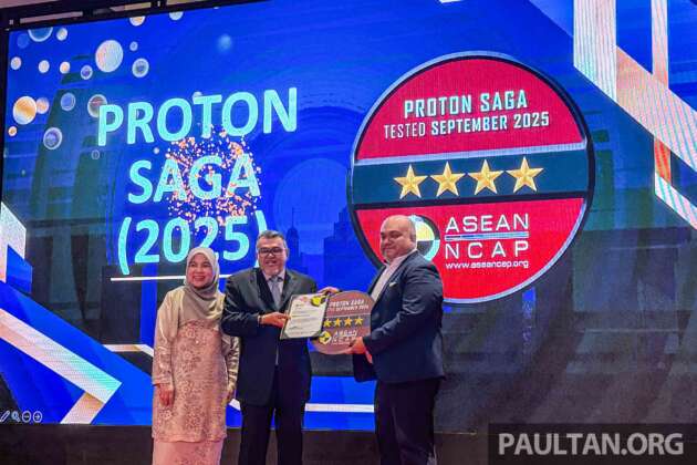 Proton Saga MC3 2026 terima penarafan keselamatan 4-bintang ASEAN NCAP guna protokol 2021-2025