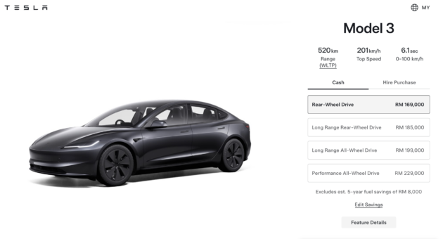 Tesla Model 3 Highland turun harga sehingga RM13k di Malaysia – terima tuil lampu isyarat, kamera hadapan