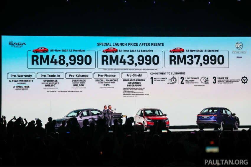 2026 Proton Saga MC3 launched – Standard RM38k, Executive RM44k, Premium RM49k, 120 PS 1.5L 4-cyl 2005310