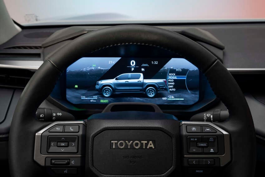 2026 Toyota Hilux Travo – heavy facelift, 2.8L diesel standard, EV with 240 km WLTP range, RM99k-RM192k 1996598