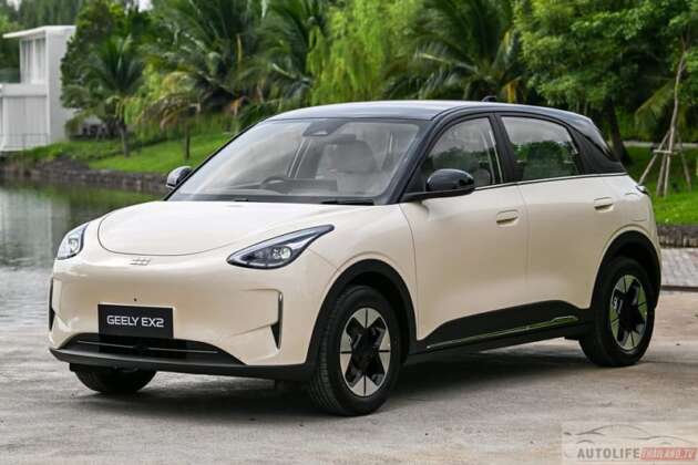 Geely EX2 in Thailand – Proton eMas 5, but with larger battery as standard, power seat, tonneau cover