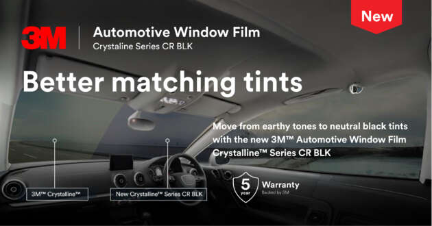 3M Automotive Window Film Crystalline Series CR BLK – deeper black, more heat rejection and durability