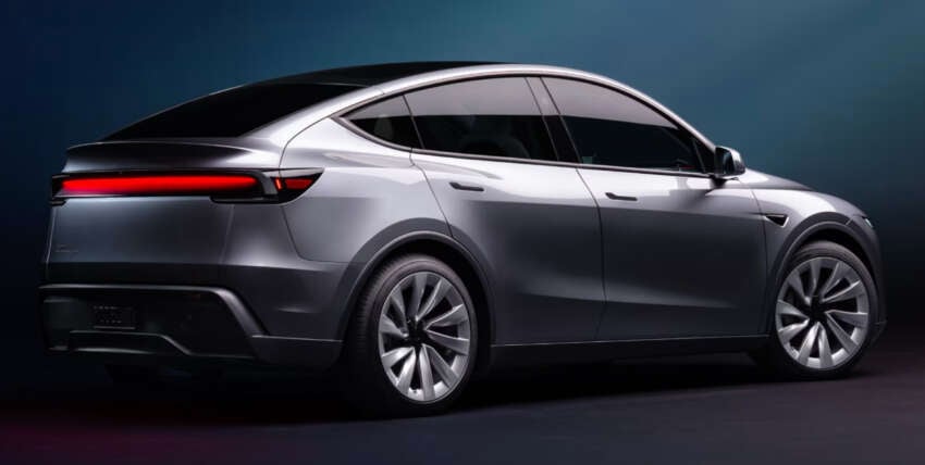 2026 Tesla Model Y in China updated to get larger 16-inch screen, black headlining from 6-seater Model Y L 2020280