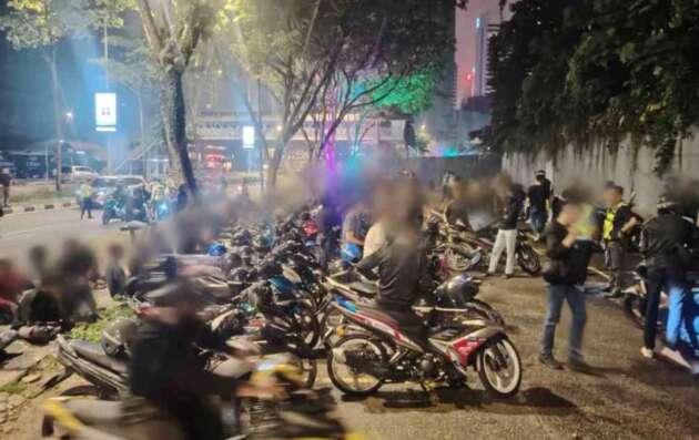 KL police seize motorcycles with ‘tayar sotong’, no rear brakes, loud exhaust in Ops Samseng Jalanan