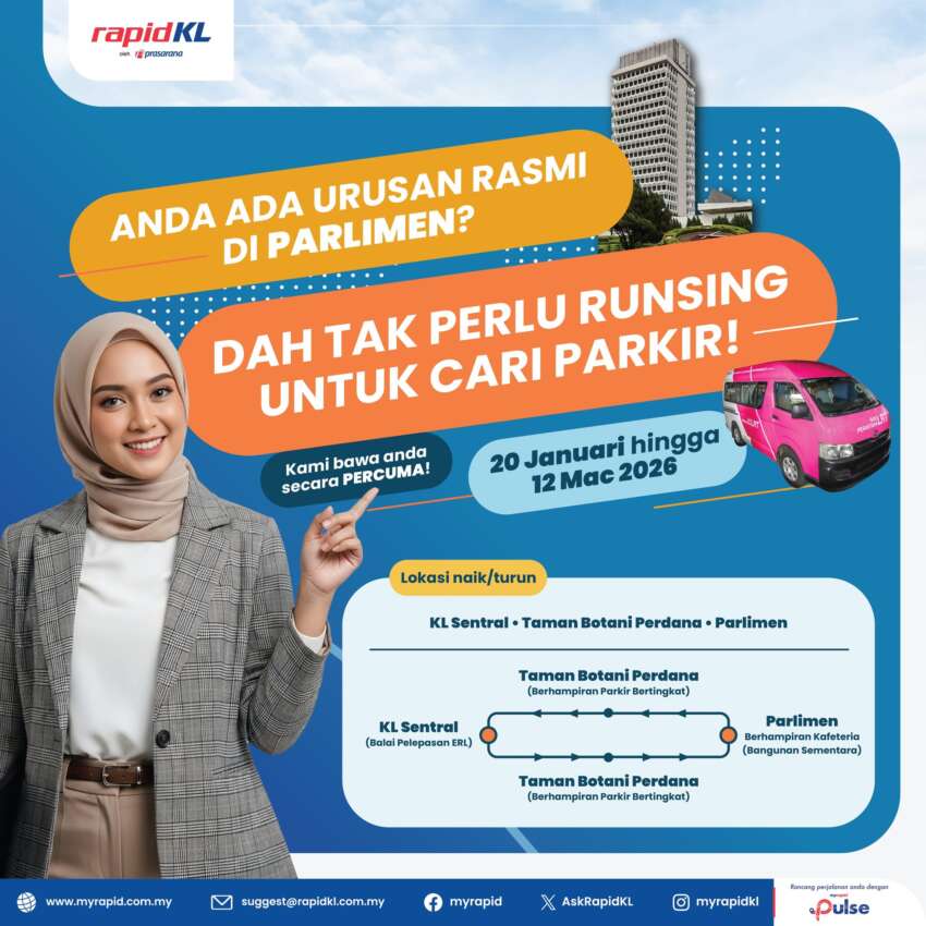 Rapid KL’s ‘Van Parlimen’ is back – T851 free service from KL Sentral, Taman Botani carpark, till March 12 2027671