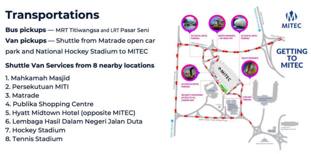 KLIMS 2026 — pengangkutan percuma dari LRT, MRT dan tempat letak kenderaan lain di sekitar MITEC