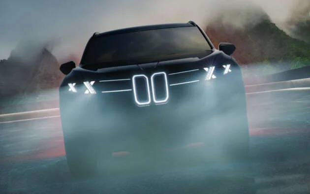 G65 BMW X5 teased again before debut later today – Neue Klasse styling with X-shaped front light signature