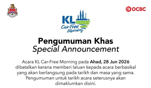 No KL Car Free Morning this Sunday – OCBC Cycle
