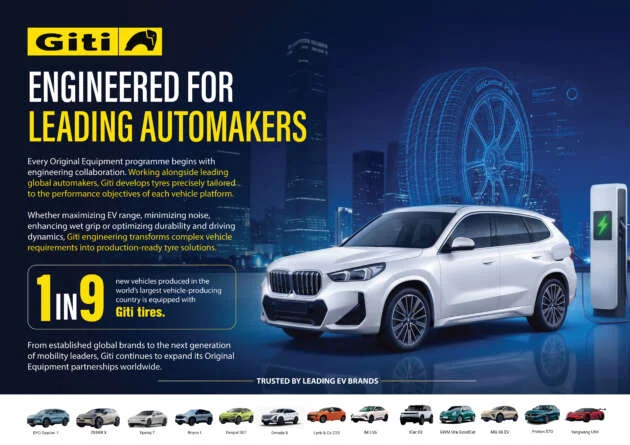 Giti Tire – now in top 10 most valuable tyre brands in the world, OE fitment on 80 plus models in Malaysia