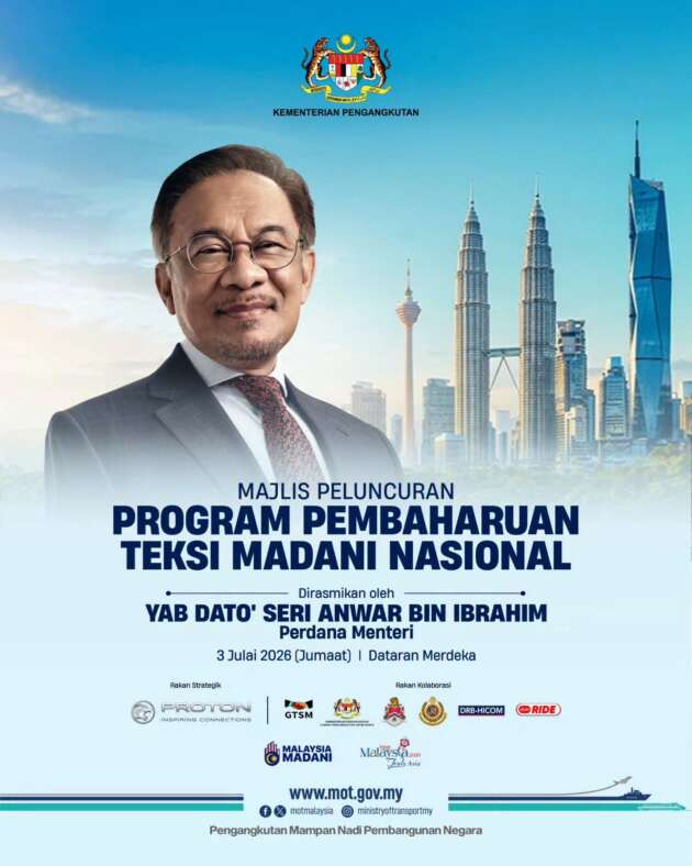 PM Anwar Ibrahim to launch Teksi Madani national renewed taxi programme tomorrow – new Proton taxi?