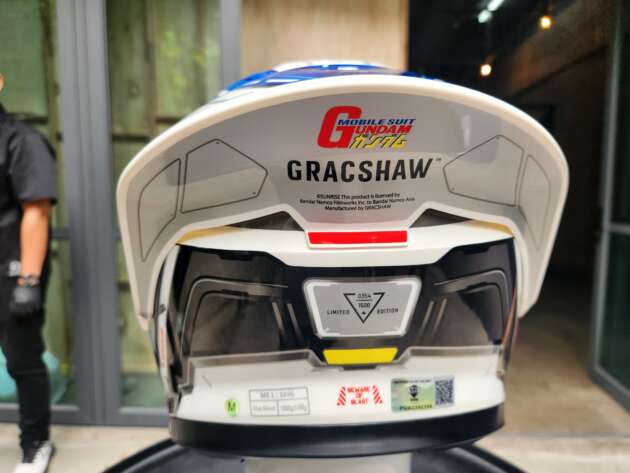 Gracshaw shows Gundam limited edition helmets for Malaysia, three model variants, priced at RM498 each