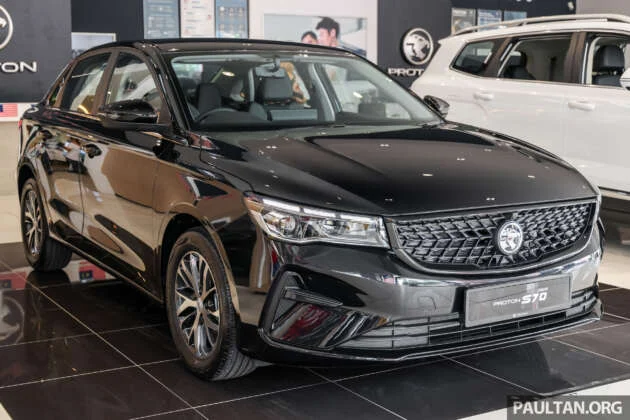 2026 Proton S70 Lite MC2 NA in Malaysia – base model with halogens, 16″ wheels, fabric seats, under RM60k