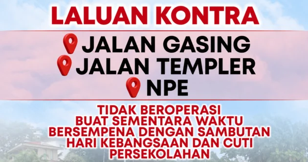 Jln Gasing-Templer, NPE contraflow stopped till Sept 4