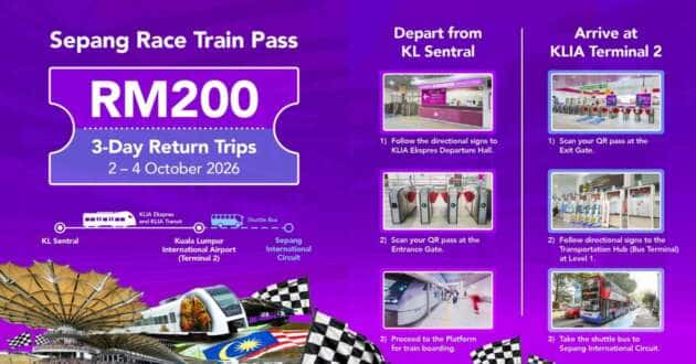 KLIA Ekspres offers RM200 pass for F1 Bahrain GP in Sepang – KL Sentral-KLIA T2-SIC three-day return trips