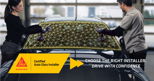 Look for Sika Certified Auto Glass Installers for quality windscreen replacement; RM100 petrol card up for grabs