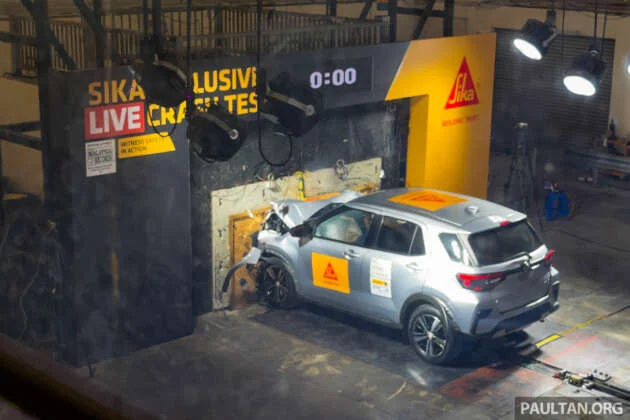 Sika holds Malaysia’s first windscreen crash test after live install: SikaTack Drive adhesive cures in just 60 mins