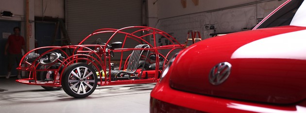 BeetleNosesteaser Volkswagen Beetle now has capability to drive underwater, becomes shark bait
