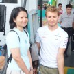 Mercedes GP F1 driver Nico Rosberg refuels lucky customers’ cars at Petronas’ 1,001st station
