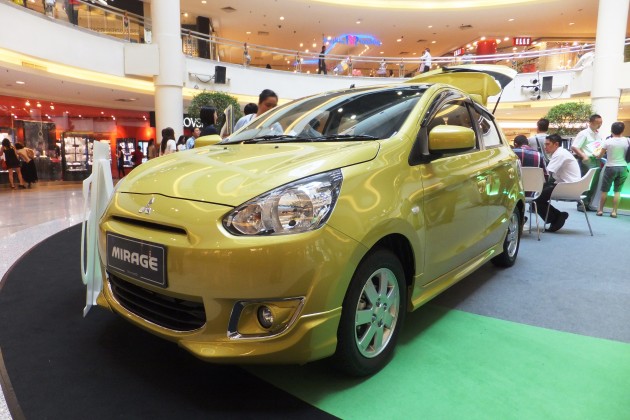 DSCF3078 Mitsubishi Mirage on display at Mid Valley Megamall