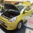 Mitsubishi Mirage on display at Mid Valley Megamall