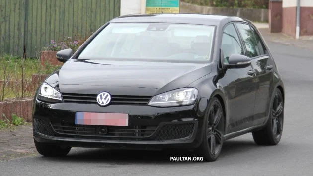 Mk7 Volkswagen Golf R prototype testing undisguised