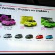 Mitsubishi Mirage previewed, on a Thai race track