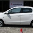 Mitsubishi Mirage previewed, on a Thai race track