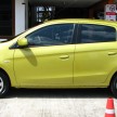 Mitsubishi Mirage previewed, on a Thai race track
