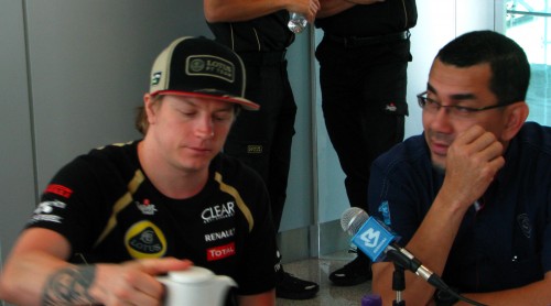 Lotus F1 Team: Kimi Raikkonen and Romain Grosjean at Proton Centre of Excellence, Shah Alam