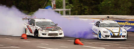 djan and kiki Tengku Djan wins Goodyear Formula Drift Malaysia!