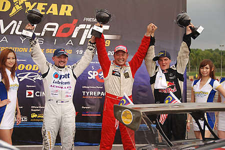 fd malaysia podium Tengku Djan wins Goodyear Formula Drift Malaysia!